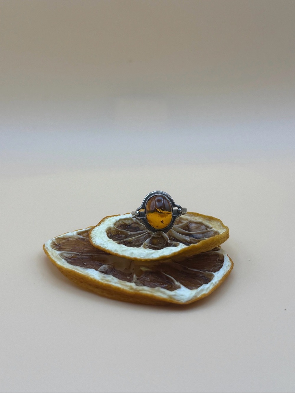 Vintage Molten Mood Baltic Amber Ring (Size 7)